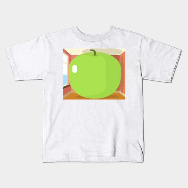 magritte art Kids T-Shirt by anghewolf